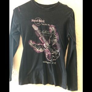 Hard Rock embellished Washington DC Logo T shirt